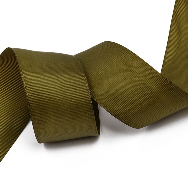 Лента репсовая (в рубчик) 38.0 мм, 569 хаки уп.27,4м