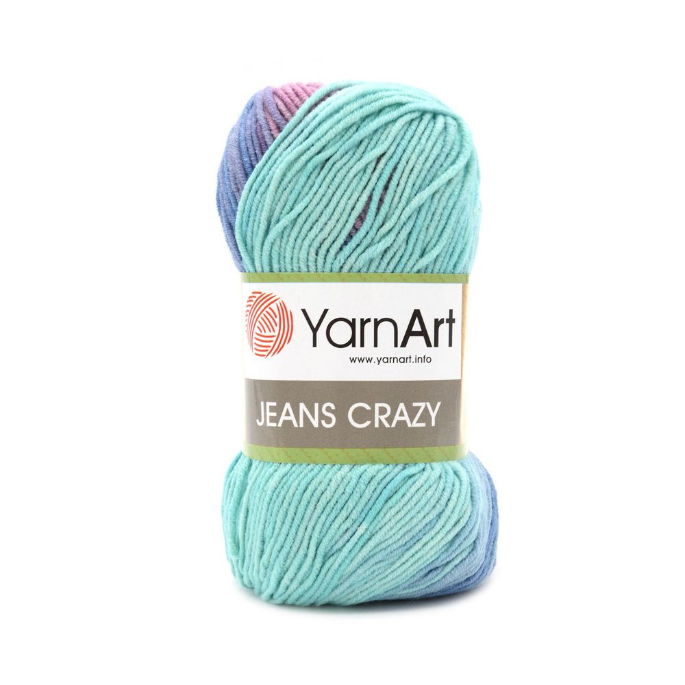 Пряжа YarnArt (ЯрнАрт) Jeans Crazy / уп.10 мот. по 50 г, 160м, 8203 секционный