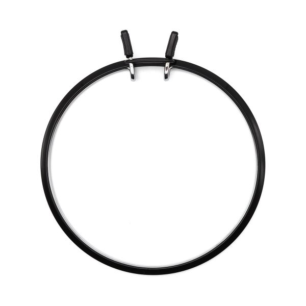 Пяльца пластиковые с металлической застежкой, ⌀19,5 см, цвет черный, Nurge Hobby