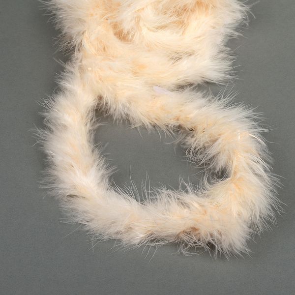Боа из пуха 2 метра, 15±3г, FBY-18-122, цв.кремовый