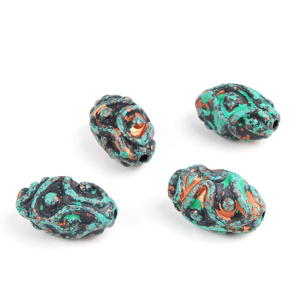 Бусины декоративные, 33х20 мм, упак., 4 шт, Астра /TOS/