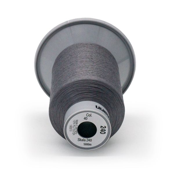 Нитки некрученые бондированные Gutermann Skala 240, 5000м, 720763, 040 пепельно-серый, 1 катушка