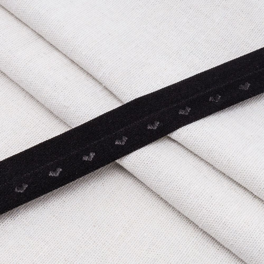 Резинка бельевая (окантовочная) 20.0 мм / 50 метров, тканая, черный, ML124020/99