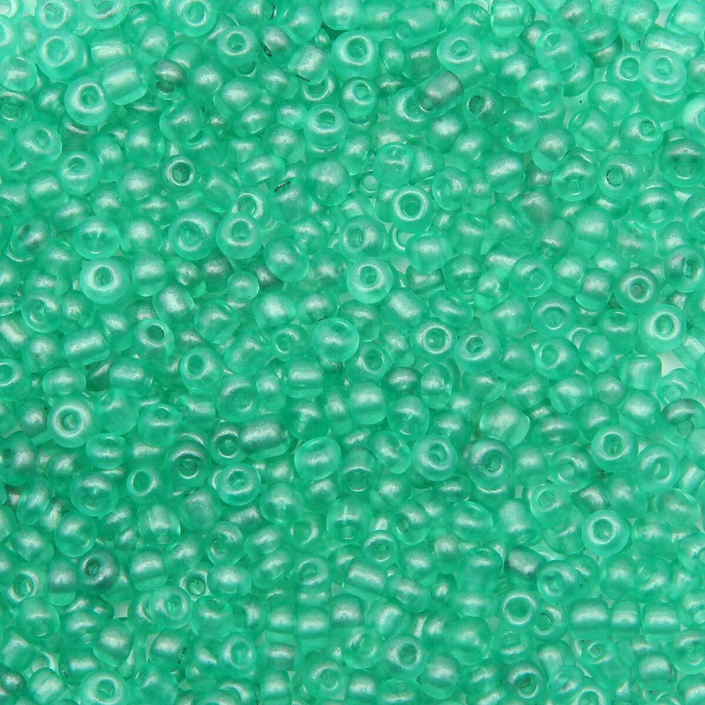 Бисер Astra&Craft 11/0 (2.1 мм), 200 г (10х20 г), цв. М20А-О тем. бирюза/прозрачный, матовый