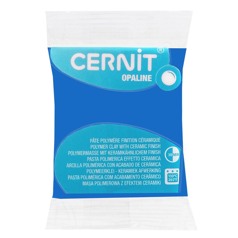 Полимерная глина запекаемая Cernit Opaline, 56 г, 261 первичный синий