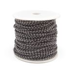 Цепочка шариковая, металл 3,2 мм / 45,72 м, черное серебро