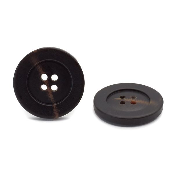Пуговицы 4 прокола, (5453 черно-коричневый), 24 шт
