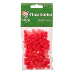 Помпоны декоративные ⌀10мм, 100 шт/упак, Astra&Craft (PA-007 красный)