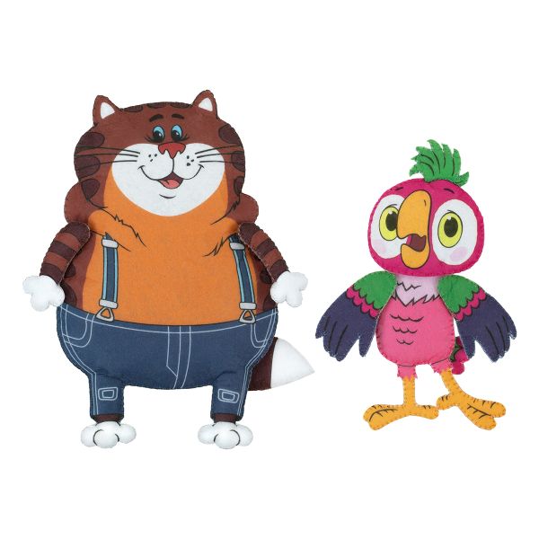 Набор для шитья Miadolla CMF-TF-0449 Кот Василий и Попугай Кеша