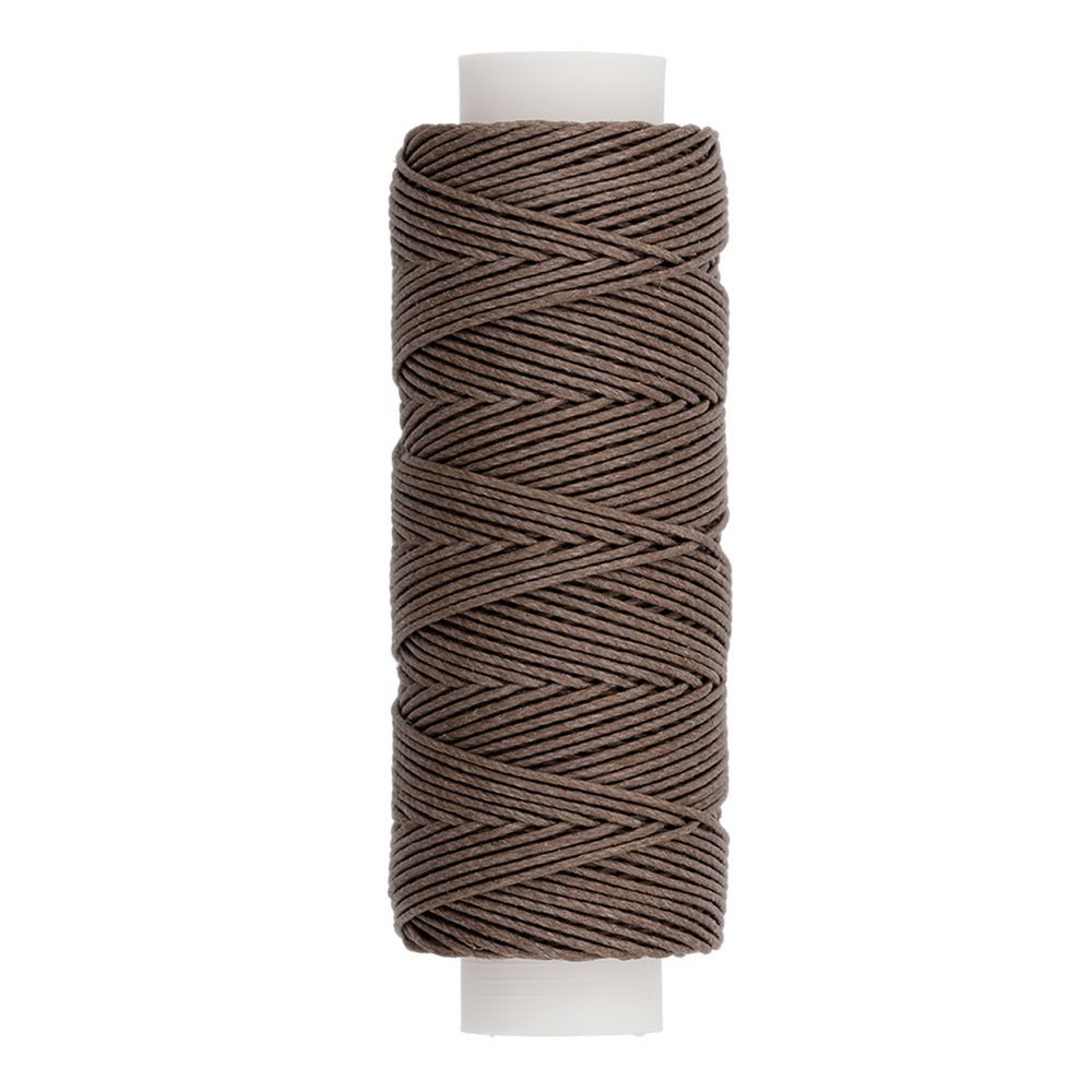 Нитки для кожи вощёные кручёные (Рами) 0.55 мм, 25 м, 007 серый, LC-004, Промысел