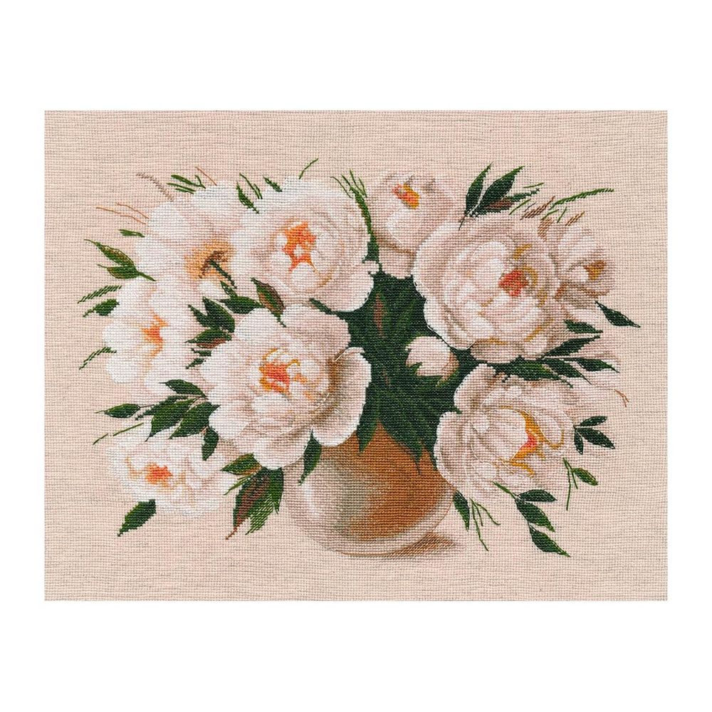 Набор для вышивания нитками Овен 1451, Белый вальс, 27х34 см