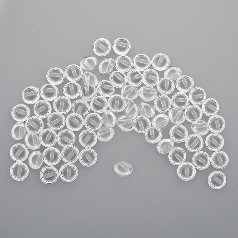 Пуговицы на ножке 16L=10 мм, (Clear (прозрачный)), 72 шт