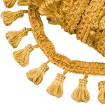 Бахрома отделочная 50.0 мм / 10 метров, с кистями 112 золотистый