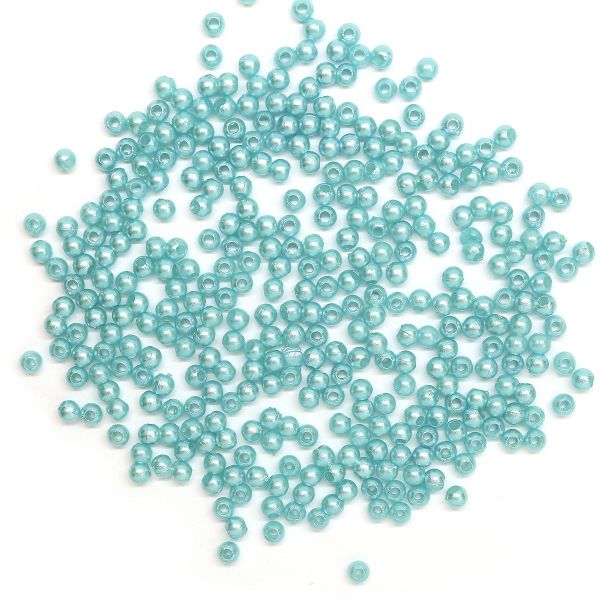 Бусины пластик (жемчуг) ⌀3 мм, 20 г, Astra&Craft, 029 NL бирюза