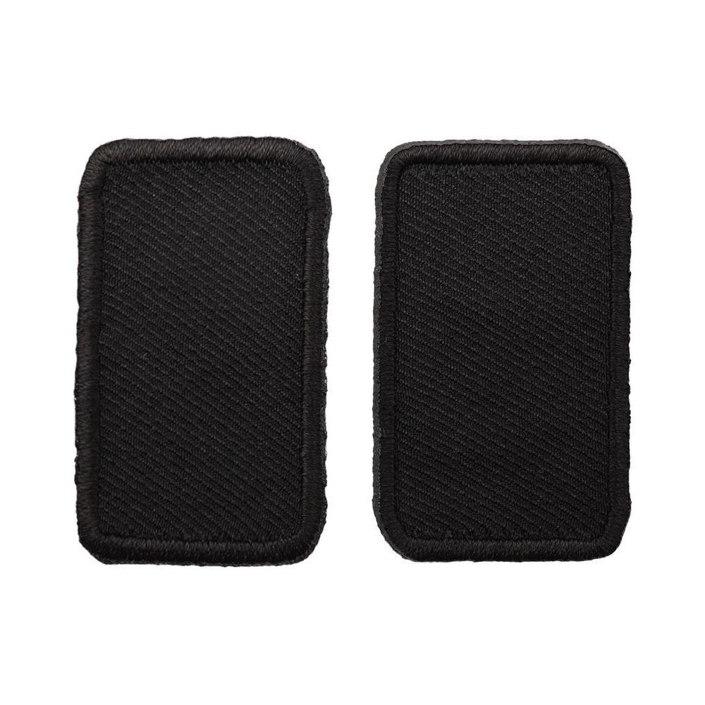 Термоаппликация Прямоугольник 5,5х2,5см, уп. 2 шт, цв.черный