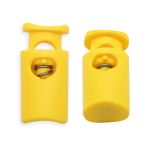 Фиксатор (зажим) для шнура пластик 1 отв., ⌀4.5 мм, 19х9 мм, цилиндр, ПП, желтый, 100 шт