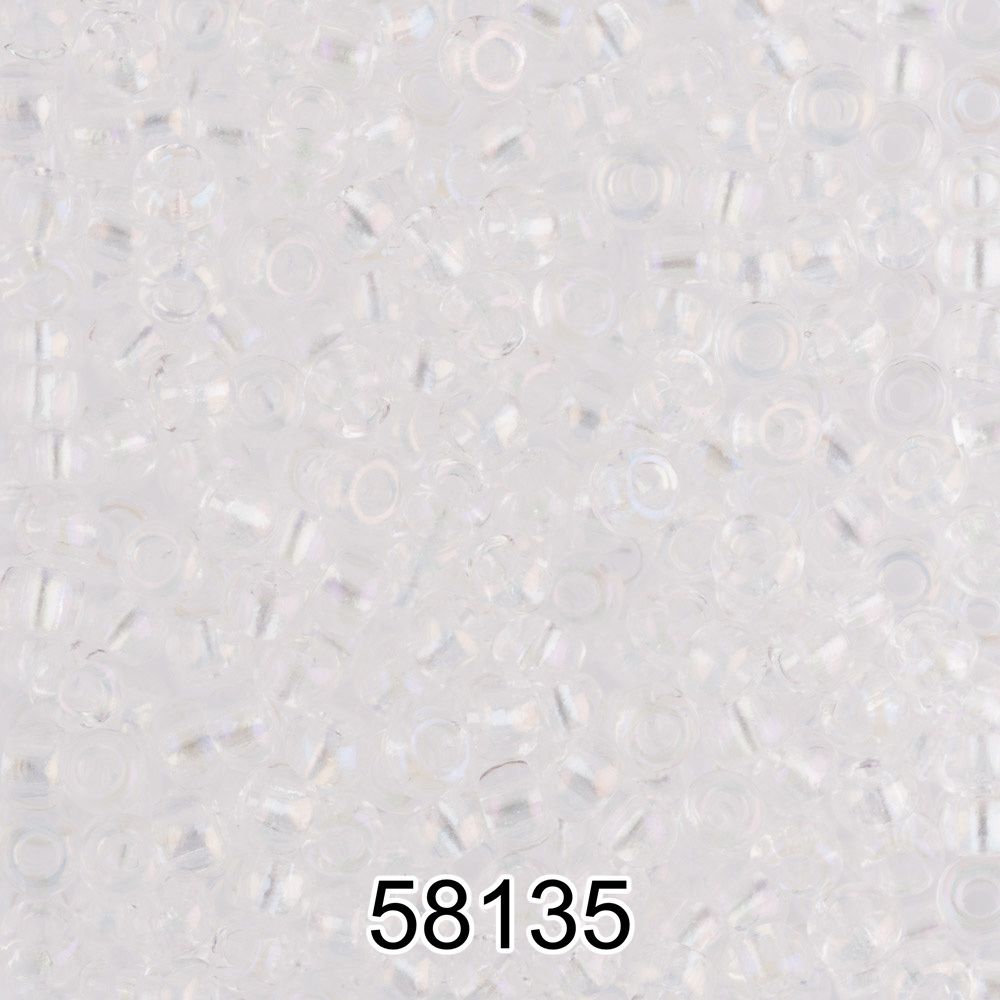 Бисер Preciosa круглый 10/0, 2.3 мм, 500 г, 58135 (Ф253)прозрачный/перламутр