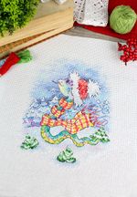 Набор для вышивания нитками МП Студия М-793, Снежная прогулка, 20х15 см