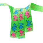 Лента репсовая (в рубчик) PREMIUM Рыбки 22 мм, 22,5м (555 зеленый)