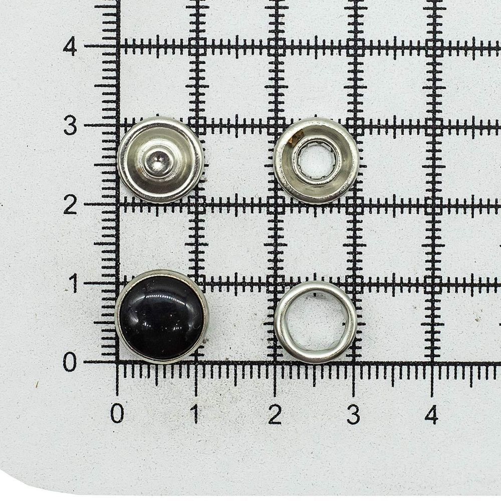 Кнопка рубашечная (джерси) акрилик ⌀11.0 мм, 30 компл., черные, Hobby&Pro