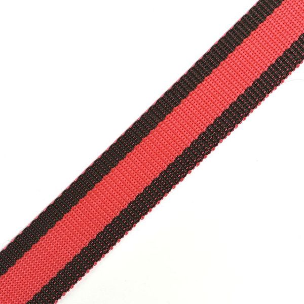 Стропа (ременная лента) 30 мм / 5х2.5 метра, 31 черный-красный