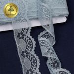 Кружево отделочное в стиле "трикотаж" 40 мм, диз. 278, цв.06 серый, уп. 27,4 м