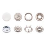 Кнопка рубашечная (джерси) закрытая ⌀9.5 мм, ≈144 шт, МЕТАЛЛ, эмаль, 101 белый матовый, NEW STAR