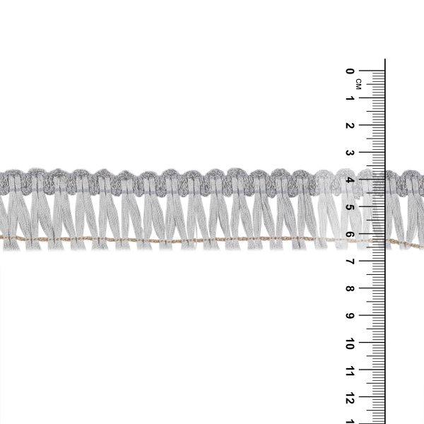 Бахрома отделочная 20.0 мм / 25 метров, серебро, Gamma 1123