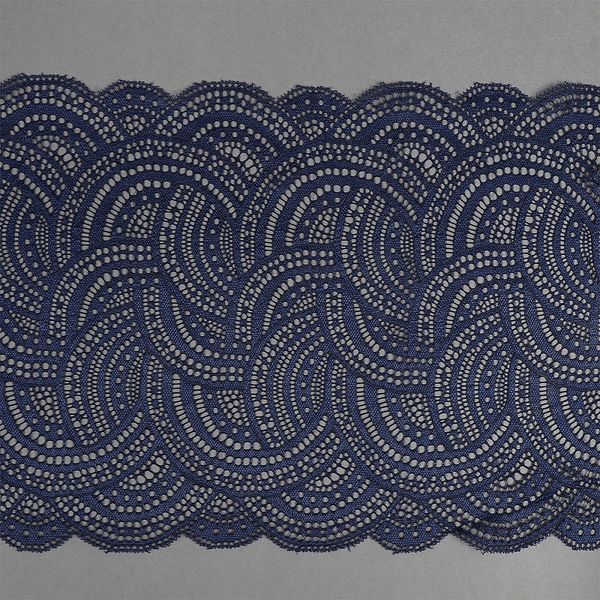 Кружево бельевое эластичное 210 мм / 3 м, 8033 цв.S919 т.синий, Kruzhevo