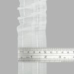 Лента (тесьма) шторная: сборка косая (левый наклон) (1:2) 50 мм / 50 метров, прозрачная