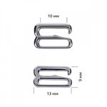 Крючки для бюстгальтера металл 10.0 мм, 910 цв.никель, уп.100 шт