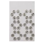 Кнопка пришивная металл ⌀10.0 мм, никель, 36 шт