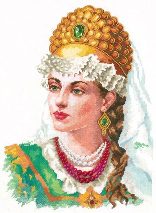 Набор для вышивания нитками Чудесная игла, Боярыня 28х40см