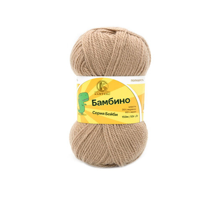Пряжа Камтекс Бамбино / уп.10 мот. по 50 г, 150 м, 007 лен