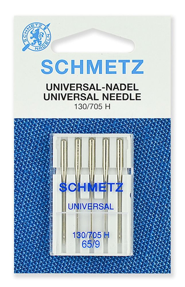 Иглы для швейных машин стандартные Schmetz 130/705H №65, уп. 5 игл