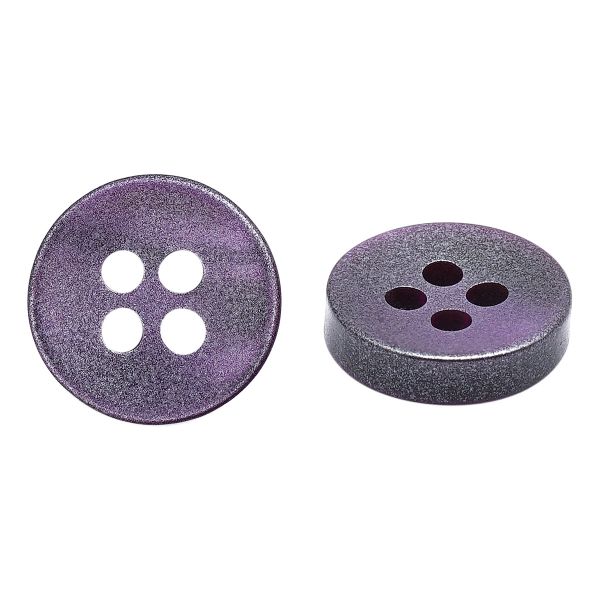 Пуговицы 4 прокола 18L (11мм), пластик (col.10 фиолетовый), CN_2846, 72 шт