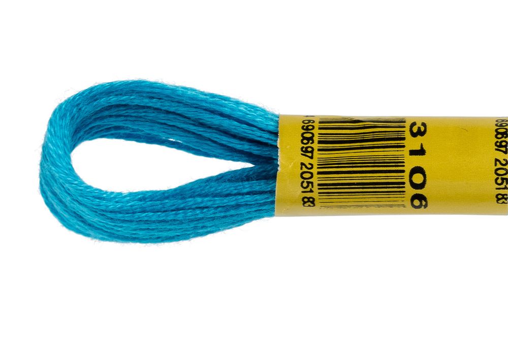 Мулине ПНК им.Кирова цв.3106 мор. волна, Россия, 24 мотка по 8 метров