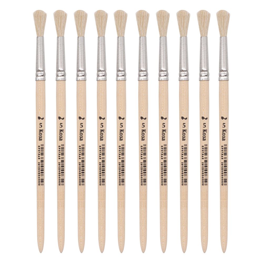 Кисть коза школьная №5,10 шт