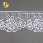Кружево на сетке широкое 120 мм, 40484, цв.01 белый уп.13.7м, Kruzhevo