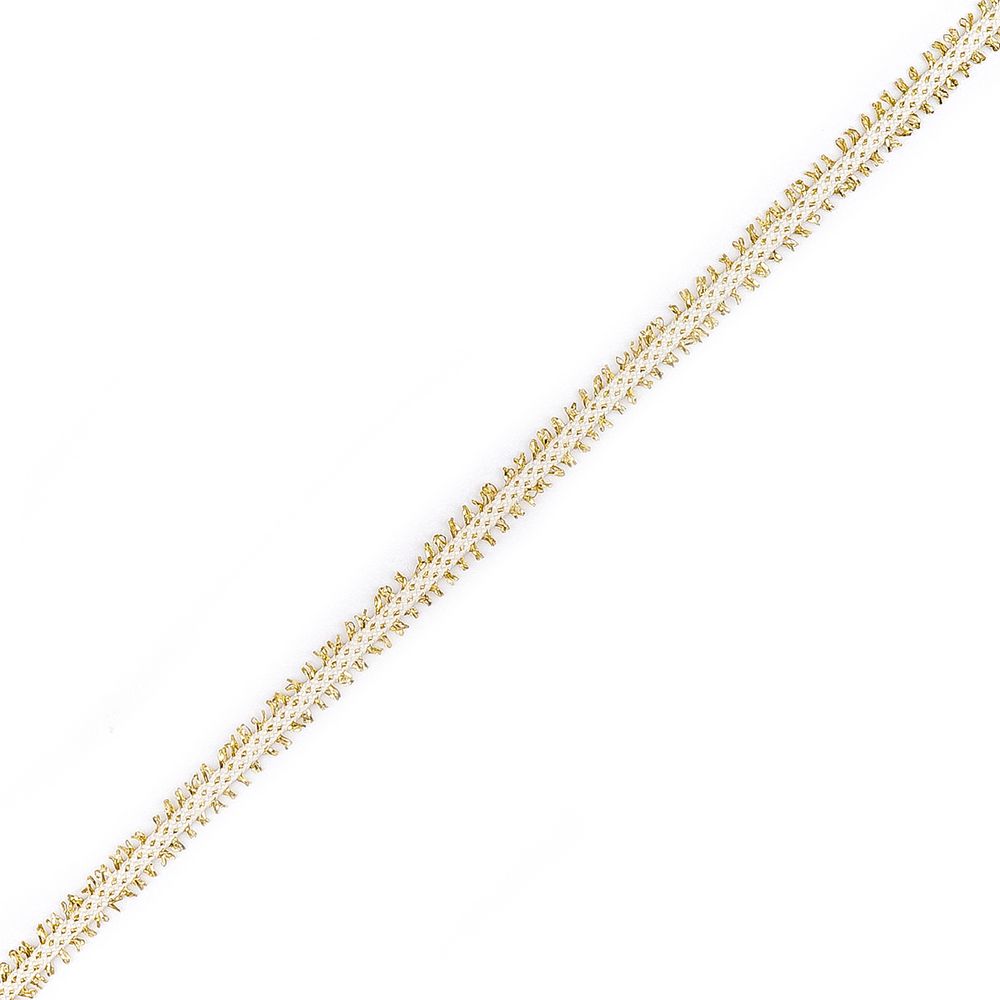 Шнур отделочный плетеный ⌀6.0 мм / 30 метров, белый, С886Г7