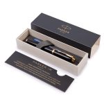 Ручка перьевая Parker IM Black GT, черный глянцевый корпус, позолоченные детали 1931645