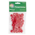 Помпоны декоративные 15мм, 50 шт, Astra&Craft (PA-007 красный)