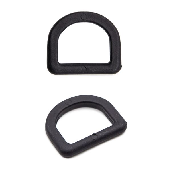 Полукольцо 25мм (35х30мм) пластик (ПП), чёрный, ПК-25, 100 шт