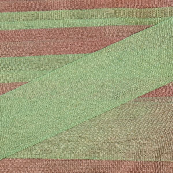 Лента (тесьма) шелковая 13.0 мм / 9.1±0.5 метров, M123 фисташковый/св.коричневый, Gamma SRM-13