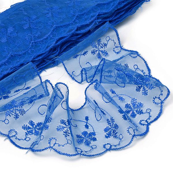 Кружево капроновое 65 мм / 13.7 м, TBY 30011, цв.040 синий, Kruzhevo