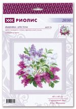 Набор для вышивания нитками Риолис, Сиреневый цвет, 40х40 см