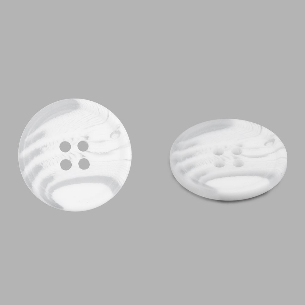 Пуговицы 4 прокола 40L (White (белый)), 72 шт
