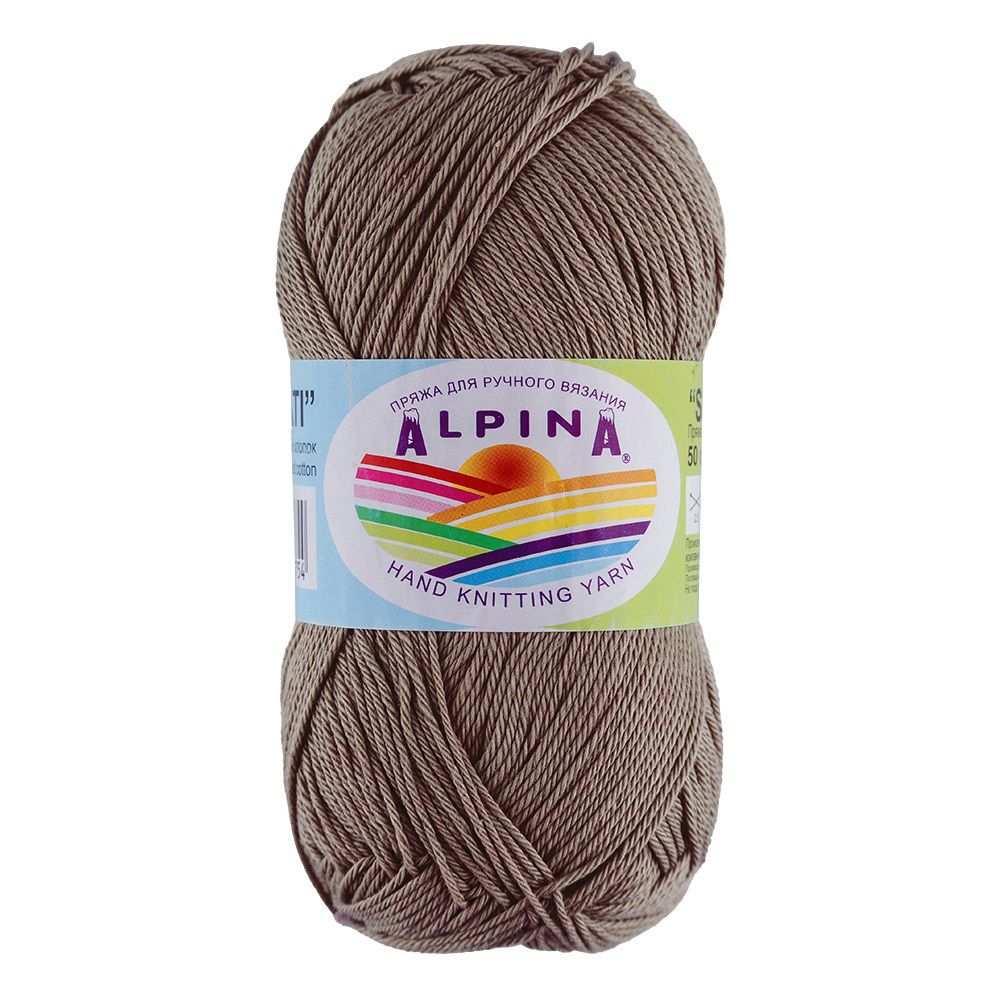 Пряжа Alpina Sati / уп.10 мот. по 50г, 170м, 046 серо-коричневый