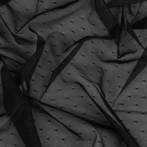 Сетка бельевая эластичная 80 г/м², шир.140 см / 1 метр, OLG024 170 черный /ОТР.OLG024.170/5/