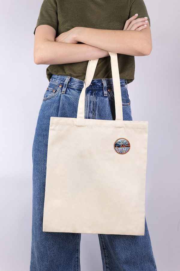 Набор для вышивания нитками Panna Живая картина JK-2338, Брошь. Горная река, 5.5х5.5 см